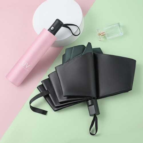 Umbrella uv umbrella wholesale folding sun umbrella anti-ultraviolet vinyl sunshade umbrella compact female mini sunny umbrella