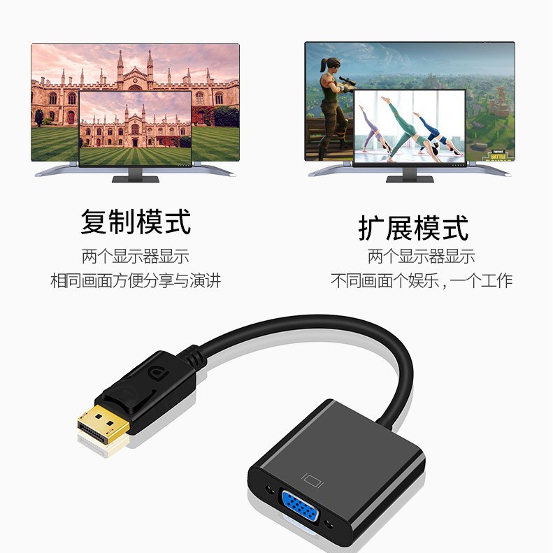 Tarjeta gráfica del ordenador HD DisplayPort gran DP a VGA Monitor adaptador de cable adaptador al por mayor