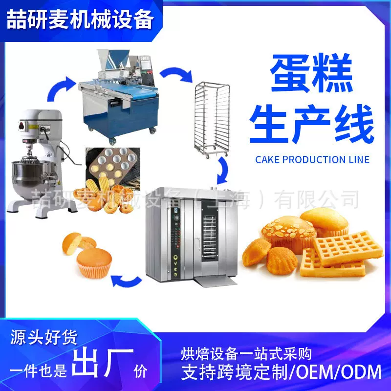 蛋糕生产线  蛋糕注心机烘焙设备 大型食品厂流水线全套机械定制