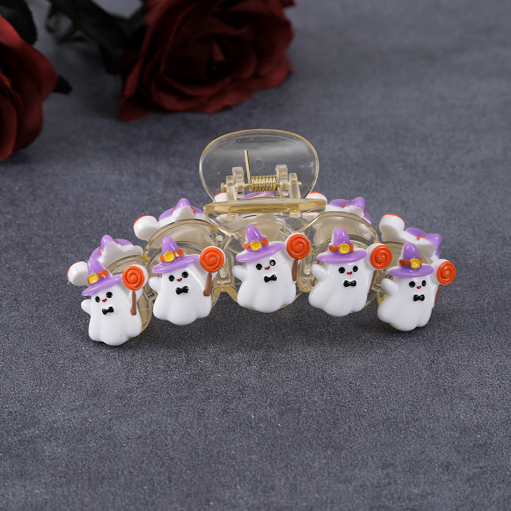 Fantasy and Strange Orange Pumpkin Magic Wizard Hat Children's Bizarre Hairpin Party Cute Hair Accessories_voghion.com