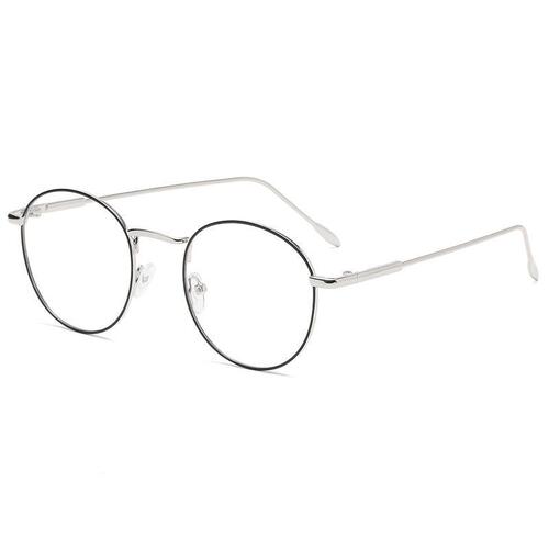 新款轻盈圆框防蓝光眼镜女金属个性复古文艺男变色防蓝光眼镜