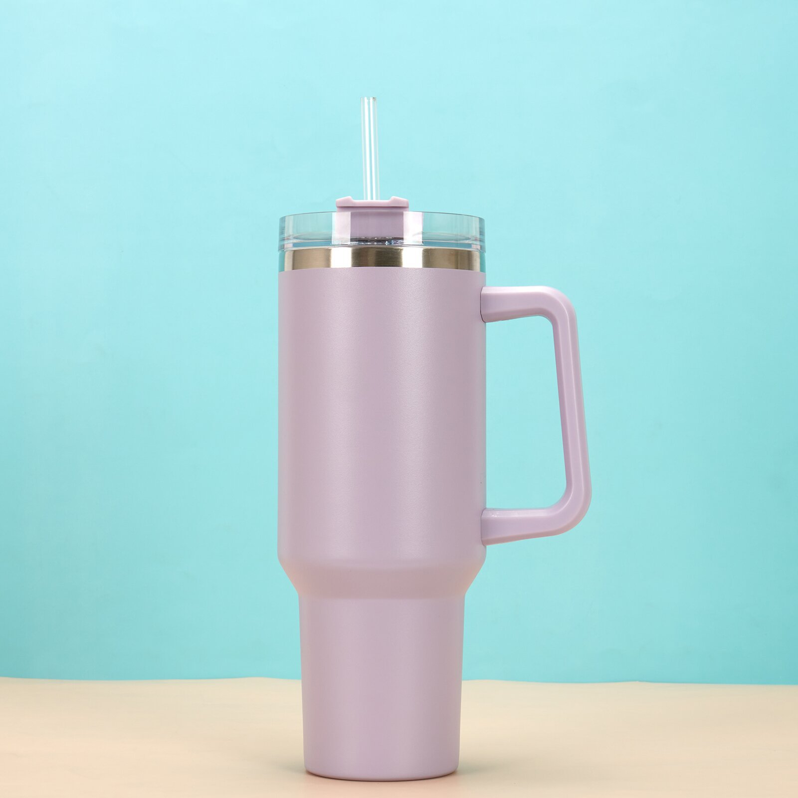 Transfronterizo dedicado 40oz taza de helado 304 de acero inoxidable de doble capa de vacío de pulverización de plástico Taza de coche creativo al aire libre mango Taza