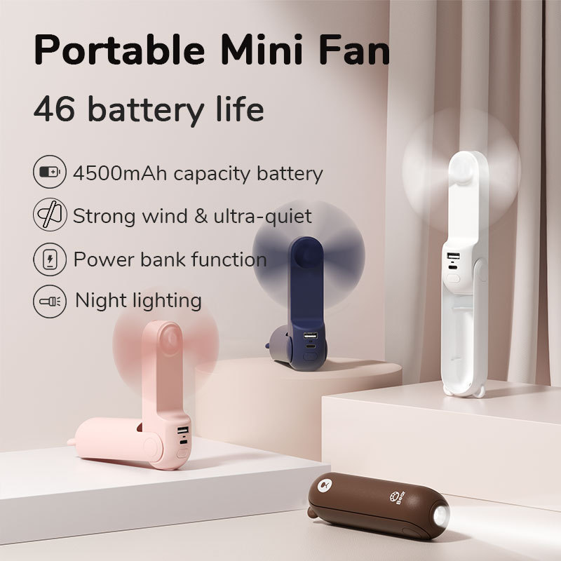 Portable Fan Mini Handheld Fan USB 4500mAh Recharge手持風扇