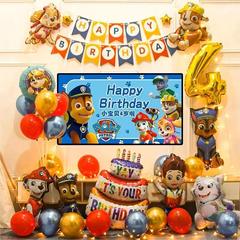 わんわんチームモチーフアルミフィルムバルーン诞生日バルーンセット雰囲気感男の子女の子シーンアレンジ