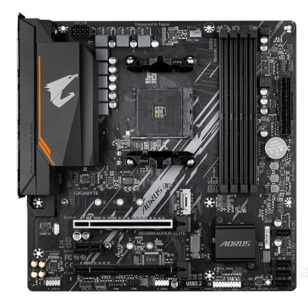 Материнская плата GIGABYTE B550M AORUS ELITE для процессоров AMD, совместима с CPU 5600G/5700G