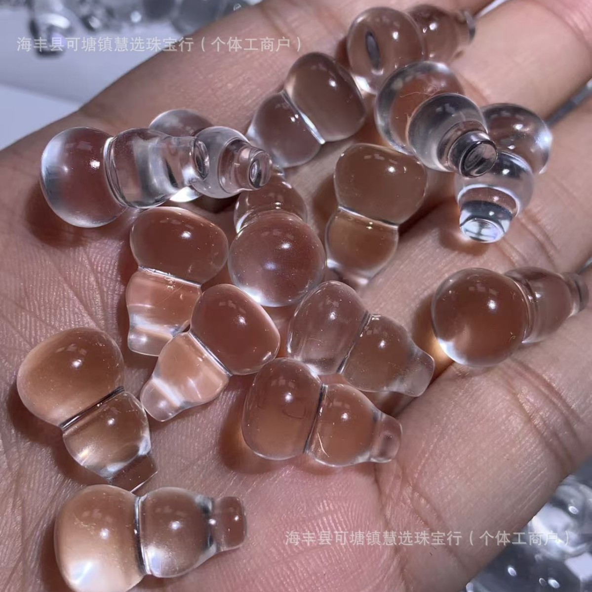 Natural white crystal gourd 18mm loose stone jewelry accessories pendant earrings DIY bracelet simple and versatile wholesale
