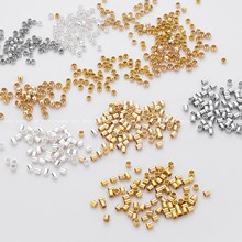 14K包金定位管定位珠diy手工固定钢丝鱼线手链项链收尾扣批发配件