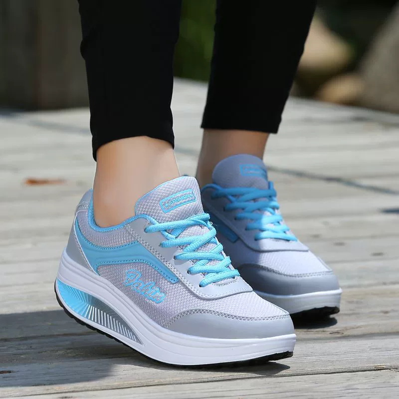 2023 летние дышащие повседневные кроссовки с полой сеткой, женская обувь, дорожная обувь на платформе, обувь-качалка, сетчатая обувь