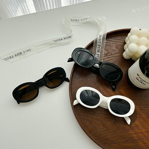 Elmo Beibei Children's Sunglasses  Summer Girls Oval Frame Sunglasses Baby Internet Celebrity Fashionable Sunglasses
