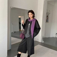 【量大可议价】韩系短款呢子大衣新款宽松显瘦百搭毛呢外套上衣女