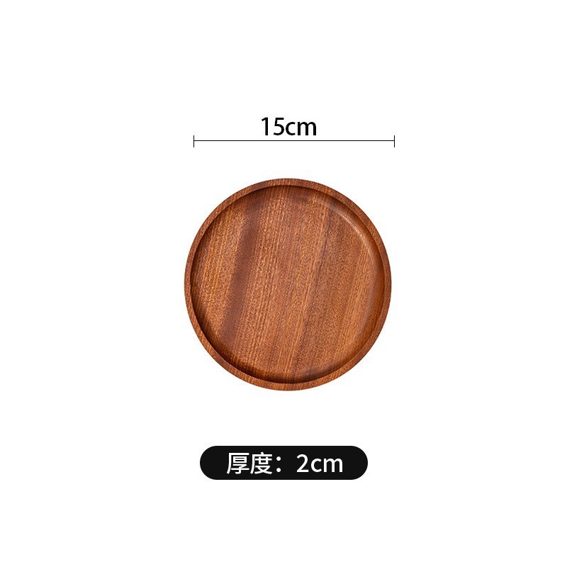 전체 나무 둥근 트레이/(15cm)