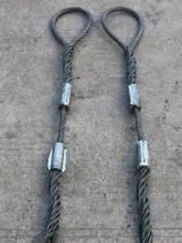 机器压制加手工编头钢丝绳不扎手双扣索具起重工具拖车绳拉车绳