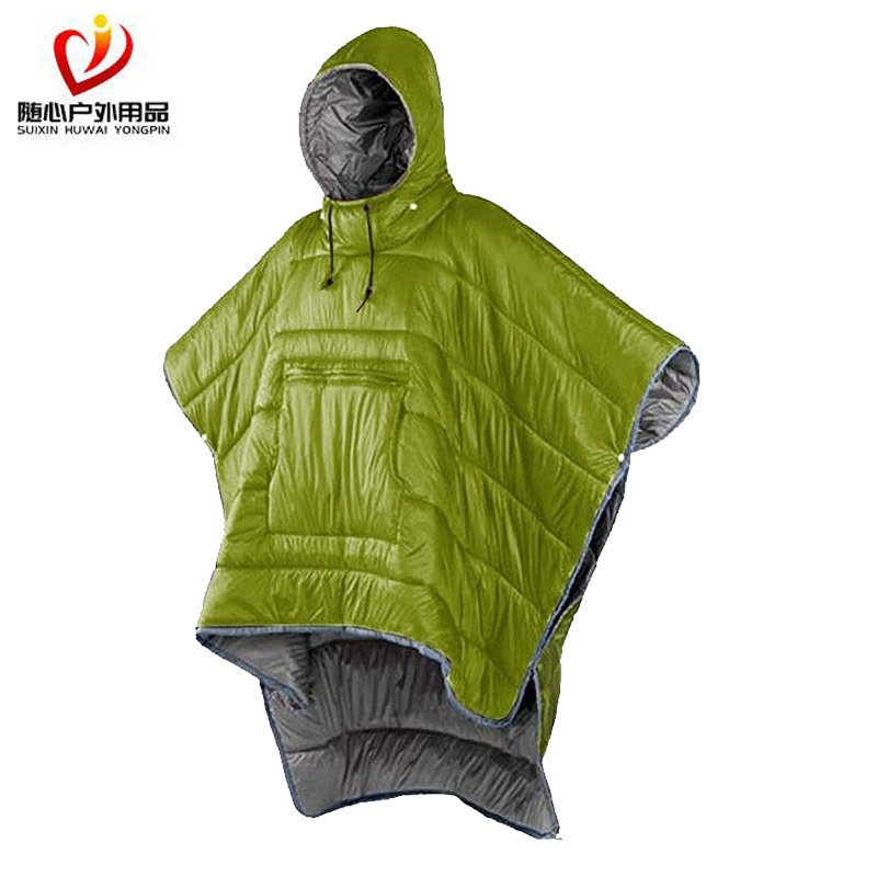 Outdoor Cloak Sleeping Bag Camping Camping Wearable Cold-proof Warm Cloak Shawl Blanket