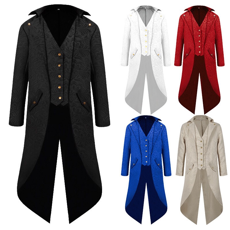 Original Product by Manpinshang: Wish Amazon European and American New Halloween Medieval Retro Steampunk Tailcoat