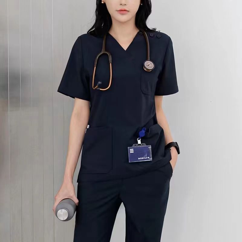 手洗い服、手洗い服、半袖ナース作業服、医療美容ペット口腔科医師作業服、弾性速乾手術服|undefined