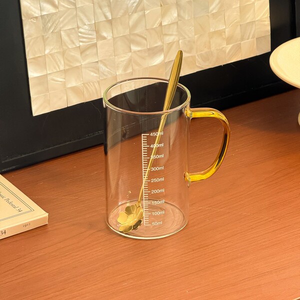 Transparent tea cup scaled for home use