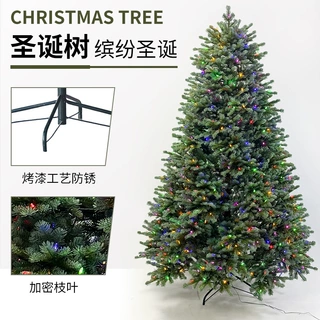 新款跨境圣诞树纯PE1.5/1.8/2.1/2.4M圣诞树装饰人造圣诞树