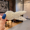 Cute brand hairgrip from pearl, retro hairpins, bangs, hair accessory, simple and elegant design, wholesale