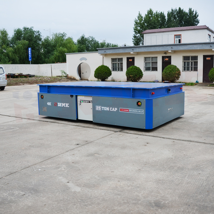 25吨电动无轨升降平板车 工位上料摆渡车 厂区搬运运输车