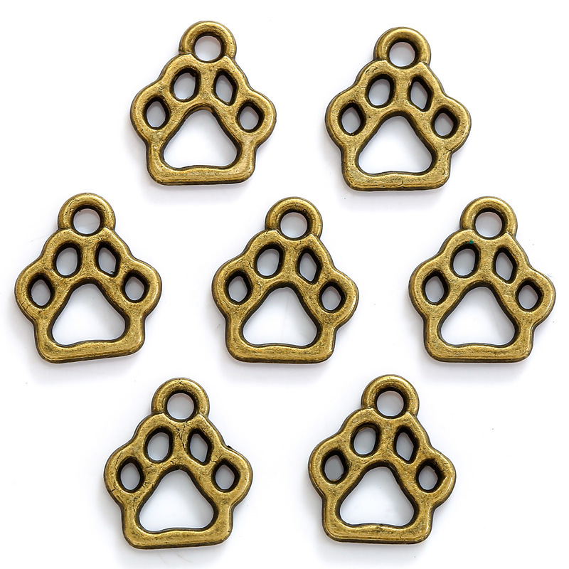 1 Piece Alloy Paw Print Pendant display picture 6