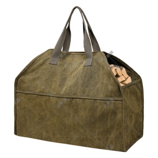 Amazon factory supply outdoor firewood transport bag portable canvas logging bag firewood storage bag a generation of hair