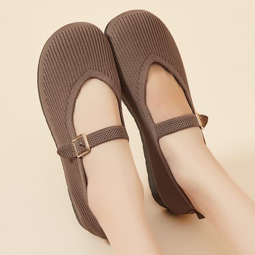 Shoes for women casual cross-border women's shoes summer shallow mouth polyurethane flat shoes round toe soft sole without tired feet mother's shoes