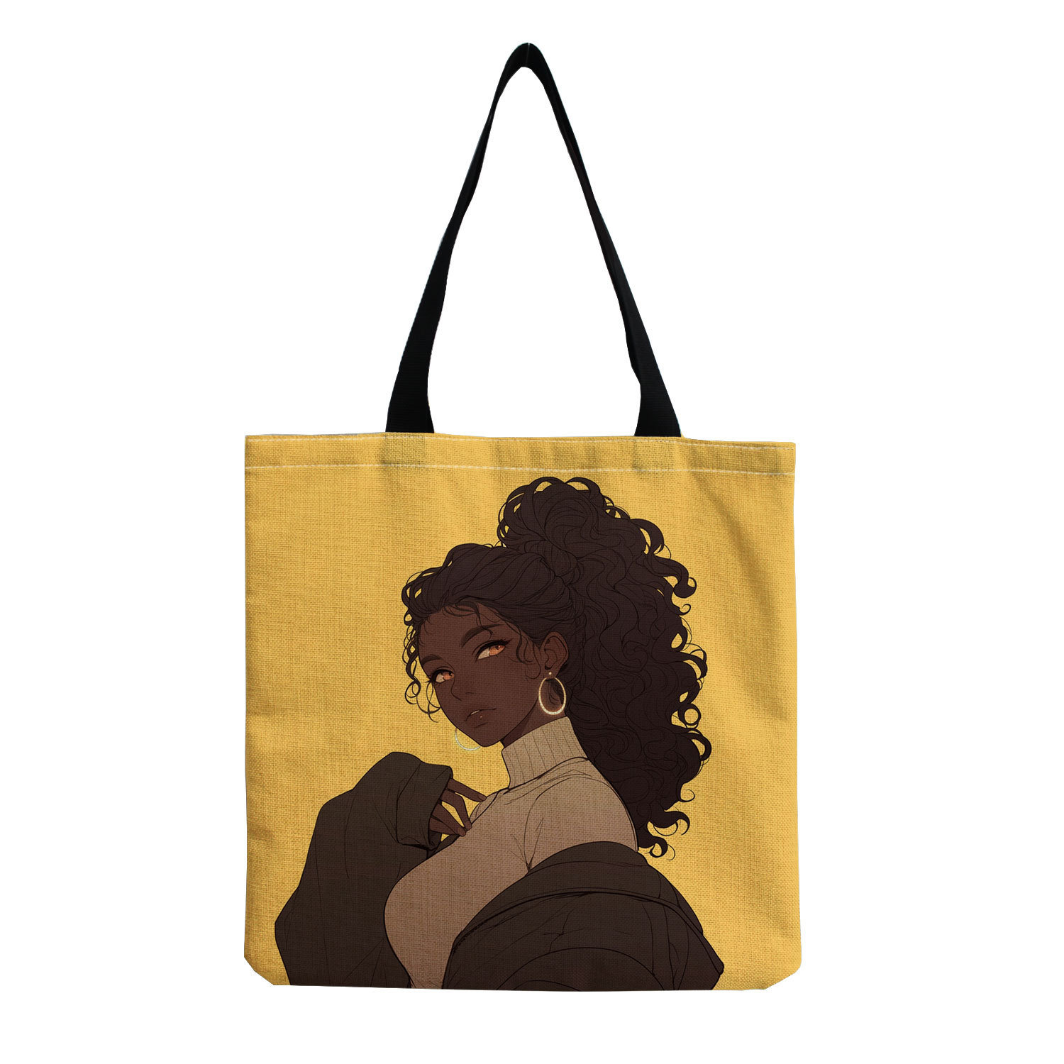 2024 nuevos productos de moda chica de cuero negro impresión bolso de hombro bolso de mano de moda clásico de impresión de mujer bolso de mano de mujer