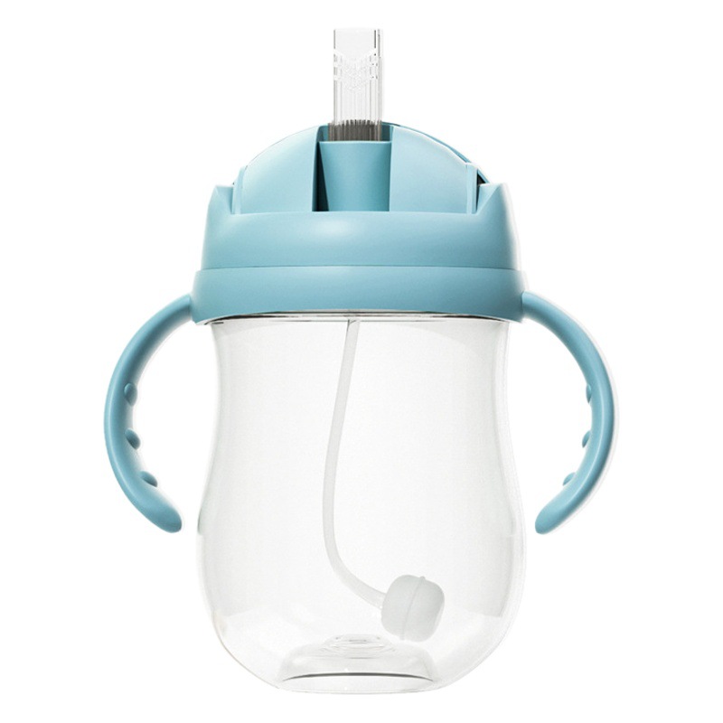 Taza para aprender a beber Taza para niños Bola de gravedad a prueba de caídas con mango Taza para paja Taza para bebés 300ML para niños image 1