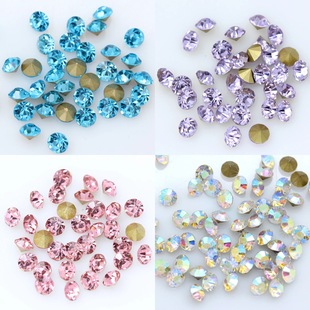 Glass colored crystal diamond domestic A-grade round diamond nail art diamond DIY jewelry decoration accessories rhinestone