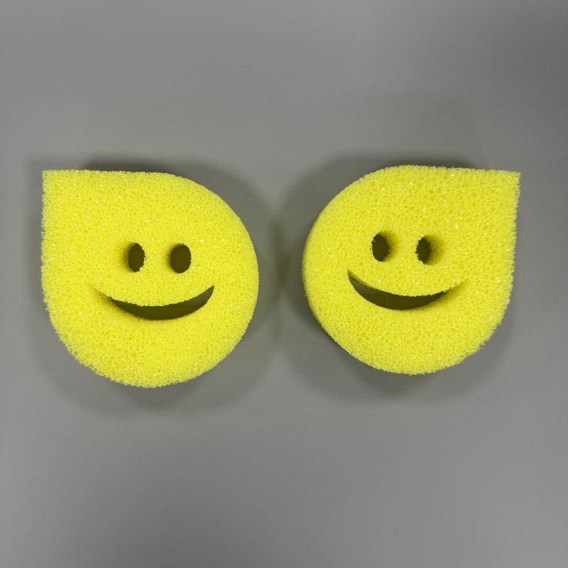 现货卡通感温海绵厨房清洁海绵擦蜂窝双层冷热温感清洁擦