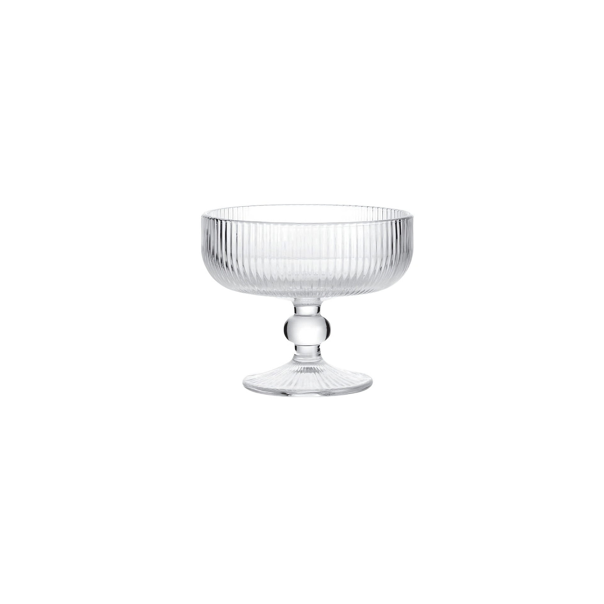 竖纹玻璃杯茶水杯多功能饮料杯香槟杯小酒杯冰淇淋杯套装玻璃制品