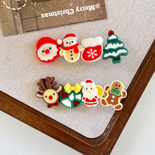 甜美圣诞节圣诞树发夹发卡夹子姜饼人麋鹿发饰可爱刘海侧边夹头饰