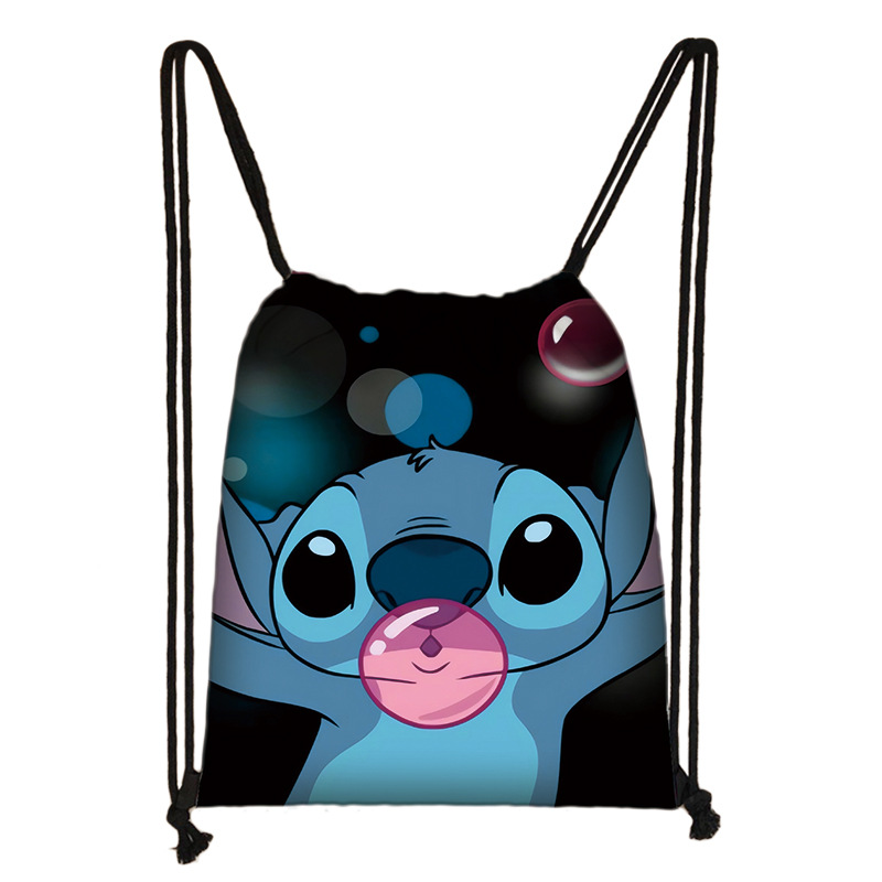 국경 간 스티치 스트랩 포켓 어린이 생일 파티 DRAWSTRING 배낭 가방 휴대용 친환경 보관