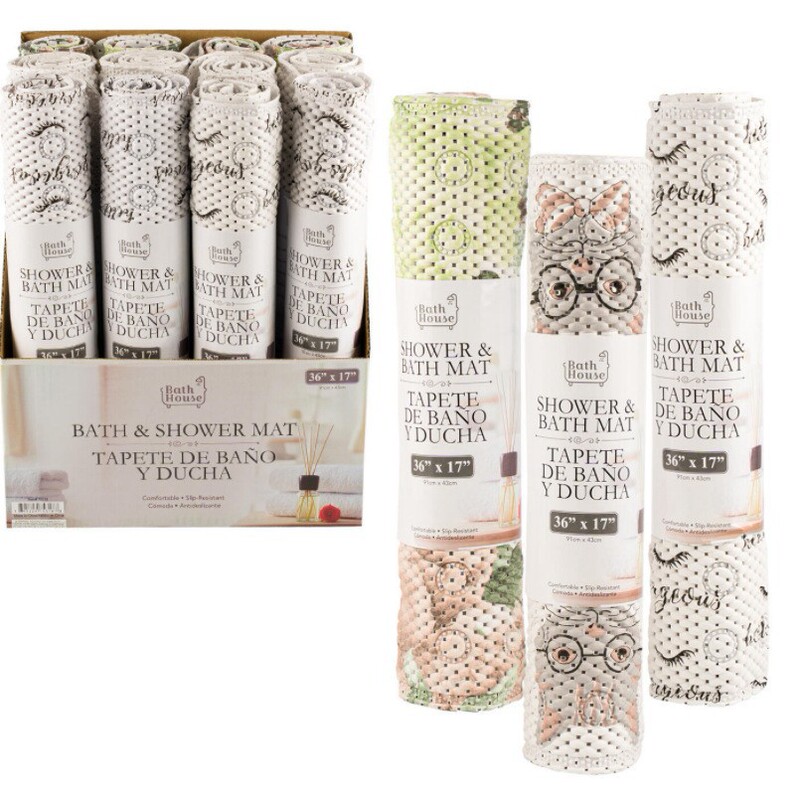 American Hot-Selling Pvc Bathtub Anti-Slip Mat with Suction Cup Foam Cut Out Anti-Slip Mat Shower Foot Mat Anti-Slip Mat 43*9