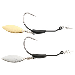 寶特 高碳鋼曲柄鈎帶鉛配旋轉亮片路亞軟蟲鈎寬腹路亞曲柄鈎批發