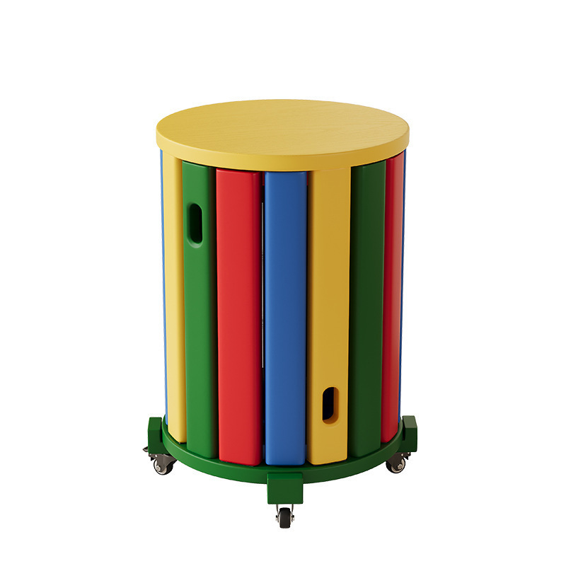 Taburete de madera sólida, taburete de almacenamiento combinado apilable para el hogar, taburete de reserva, taburete de mesa de comedor, taburete redondo apilable