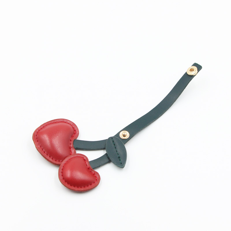 Koorol piel fruta cereza piel bola llavero creativo felpa bolsa colgante imitación Rex conejo piel bola accesorios