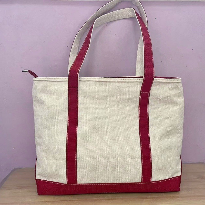 Amazon Cross-Border Canvas Bag Large Capacity Women's Bag Korean Style Fashion Canvas Bag Simple Shoulder Bag Handheld Tote Bag