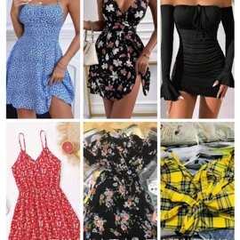 2025新款女装SHEIN连衣裙性感包臀礼服辣妹款批发 sexy dress g棉