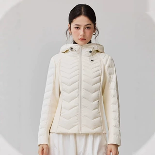 爆品2026秋冬连帽轻薄鹅绒羽绒服女新款90白鹅绒冬季lulu羽绒外套