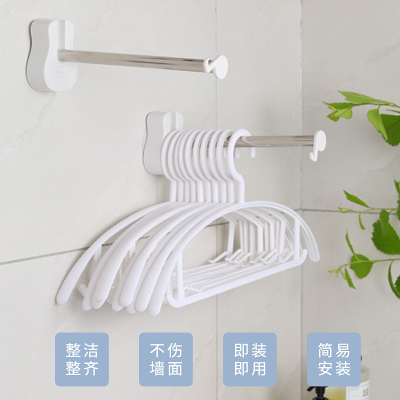 シンプルな衣類ラック収納ラックパンチフリー家庭用キッチン寮壁衣類ラックバルコニー折りたたみ式衣類乾燥|undefined