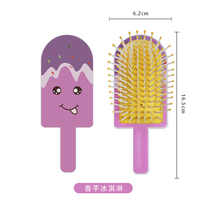 Espejo portátil pequeño con peine integrado, mini espejo plegable con cepillo de masaje, accesorio de belleza para bolso de chica