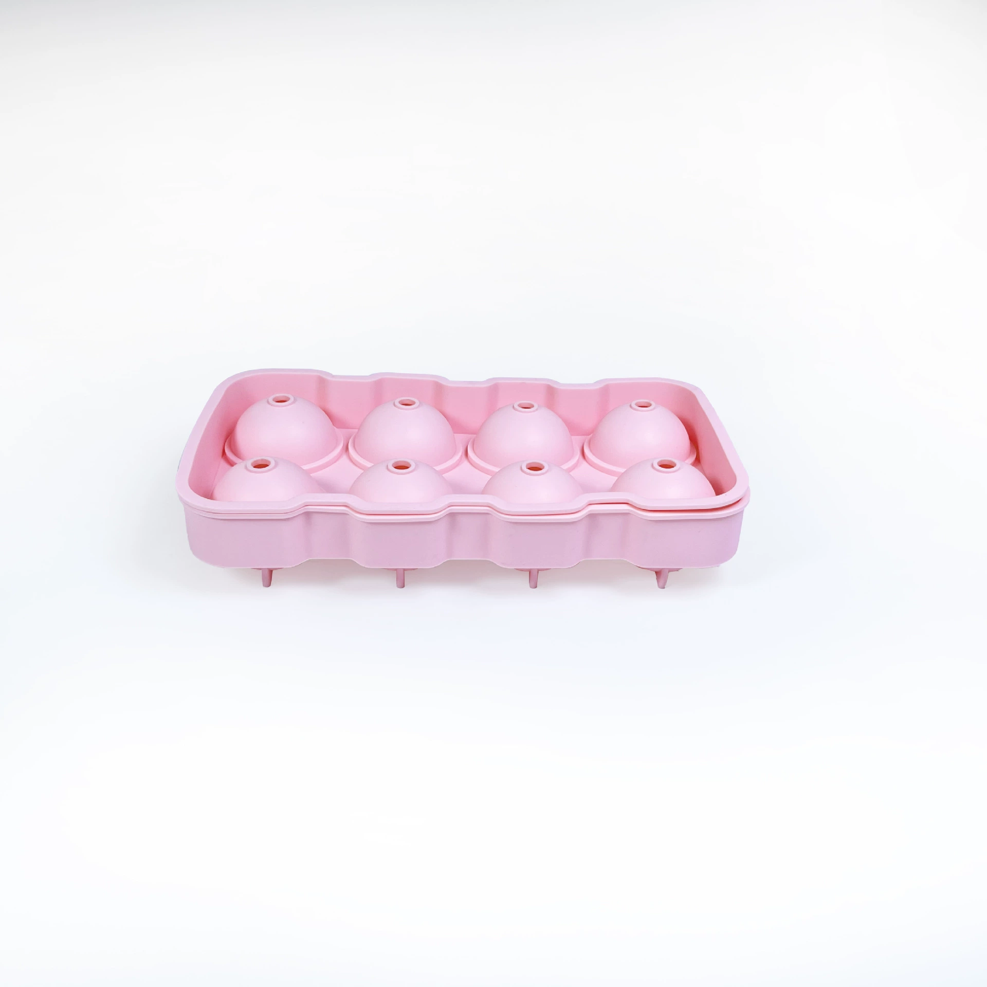 Silicone ice grid 8 consecutive spherical ice grid food grade ice box home ice hockey mold Easy to mold silicone ice grid