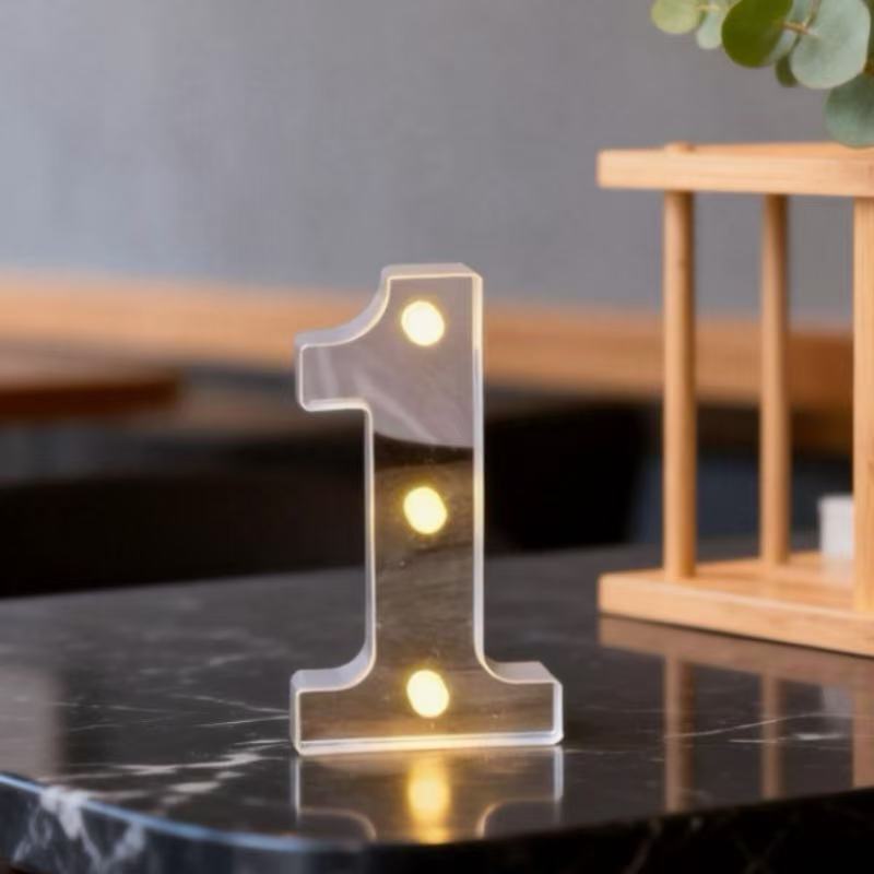 Lámpara LED Decorativa de Letras y Números de Plástico para Fiestas, Cumpleaños y Eventos image 72