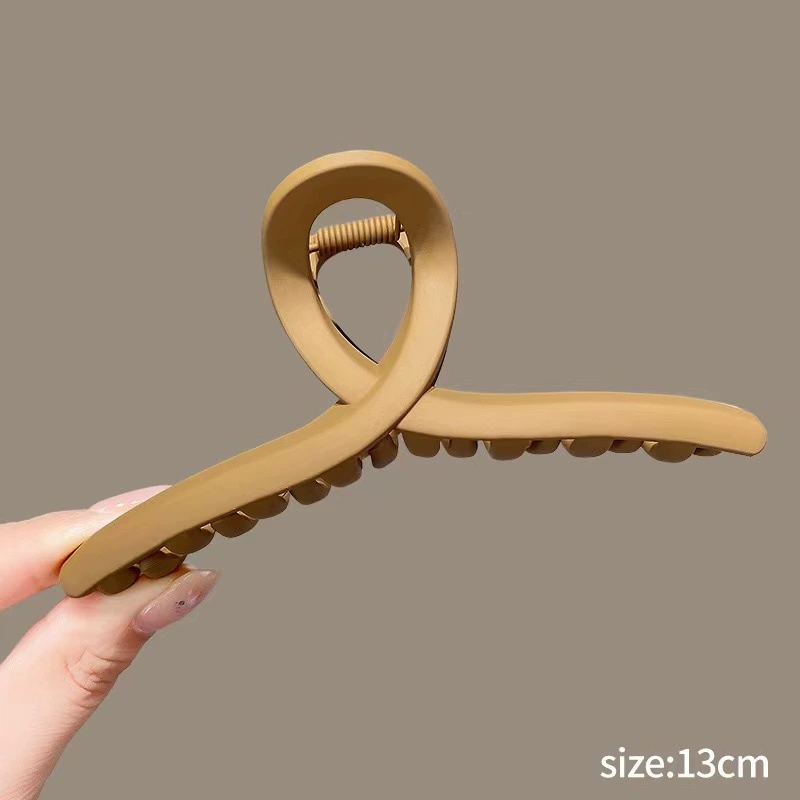 Big matte crab pin, universal shark, hair accessory, 13cm, high-quality style