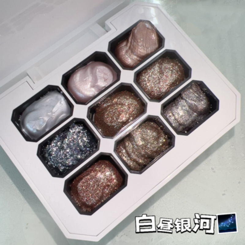 轻奢闪粉琉璃拍拍甲油胶2025新款美甲转印免洗彩绘晕染钢板印花胶|undefined