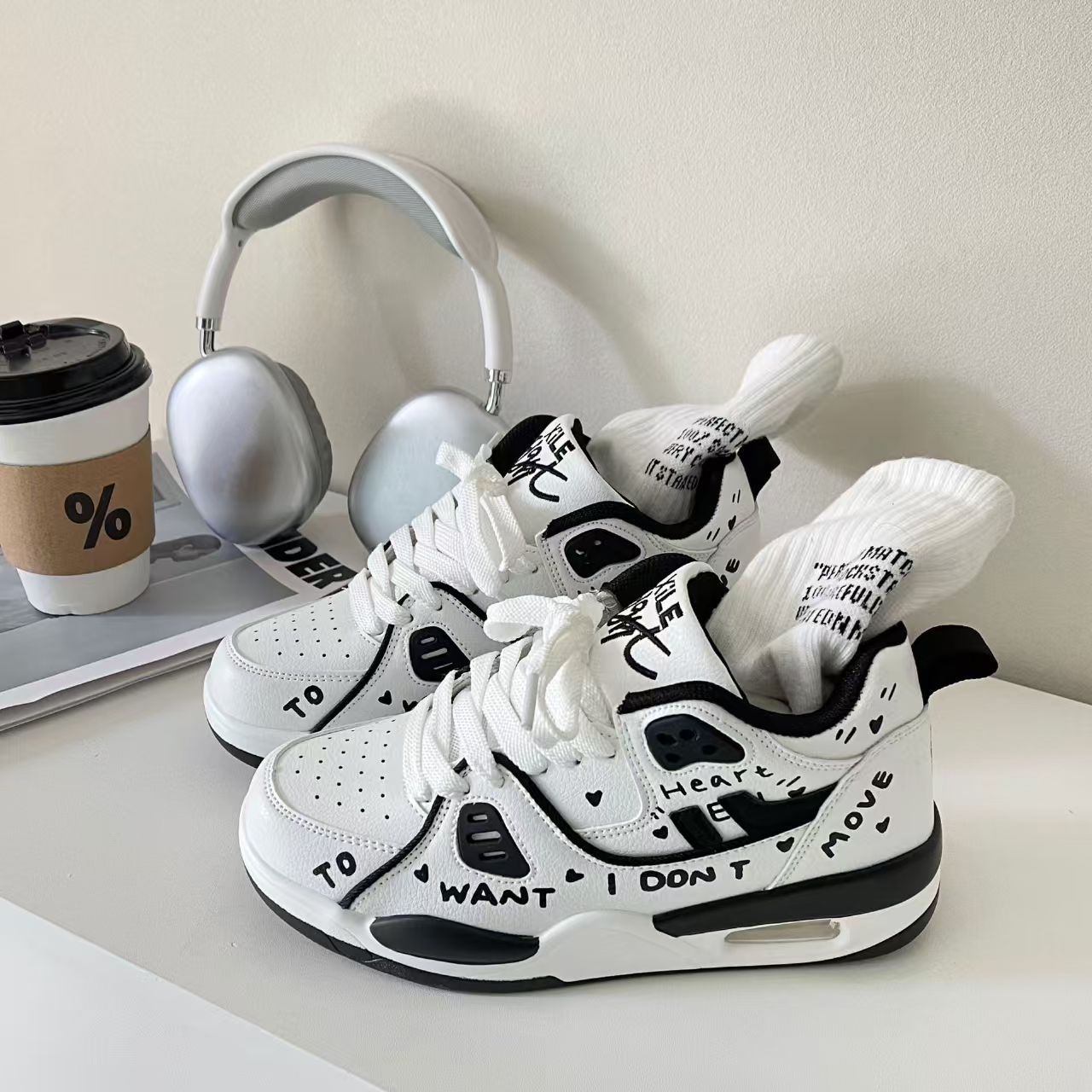 许玲男鞋ins学院撞色复古老爹鞋运动休闲鞋气垫跑步鞋增高透气女