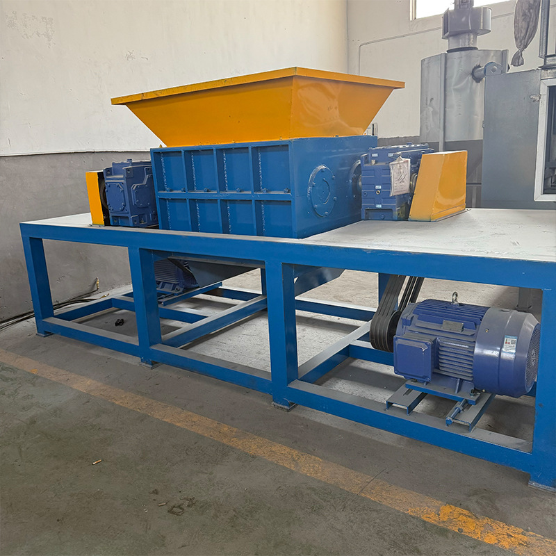 大型冷冻肉鱼盘破碎机 双电机猪骨肉块分解粉碎机 作物秸秆撕碎机