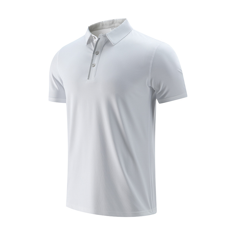 Verano casual deportes Polo camisa hombres y mujeres de cuello blanco de negocios de secado rápido camiseta manga corta en stock grupo pegatinas B impreso LOGO