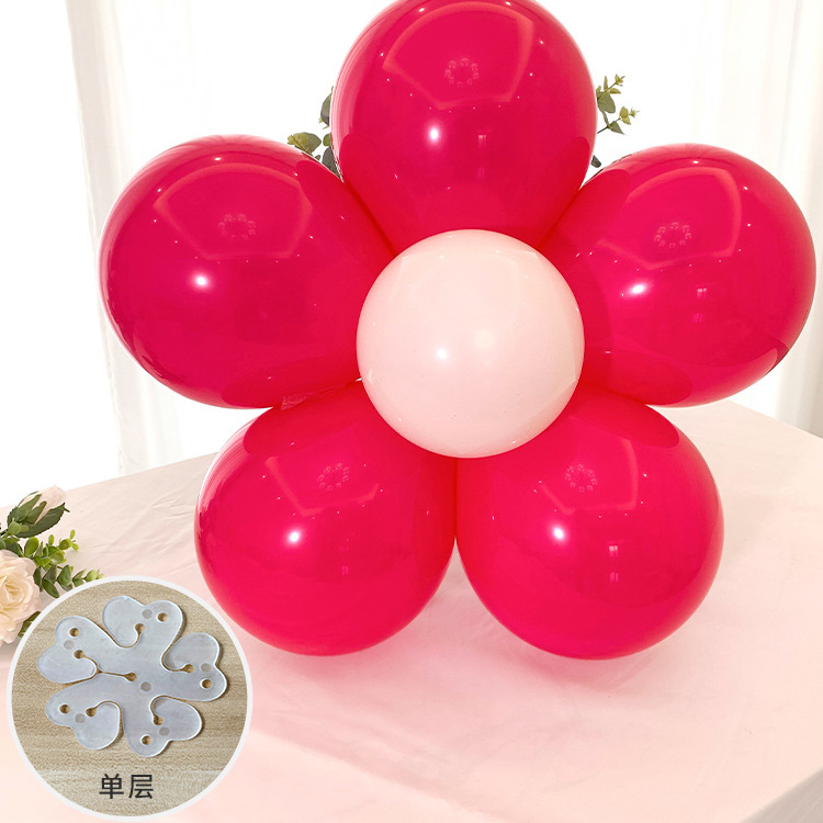 Balloon accessories plum blossom buckle shape buckle flower clip buckle wedding room birthday party decoration supplies